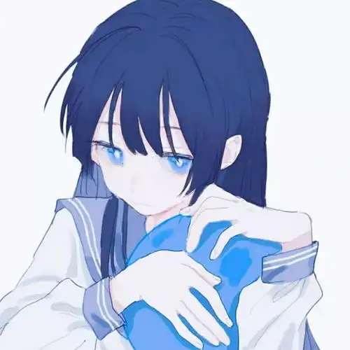  女生头像蓝色系女生头像