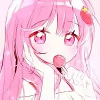  灵气女头像漫画粉色