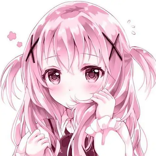  头像粉色系动漫女头像3