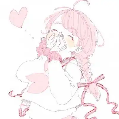  粉色系动漫女头萌甜