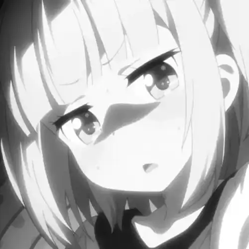  伤感动漫女头︱丧系黑白动漫女生头像