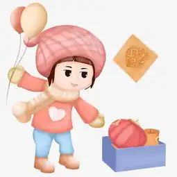 新年系列女孩插画图片素材其他格式下载动漫人物大全