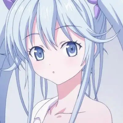  蓝色清新女生动漫头像,头像女生简单蓝色系