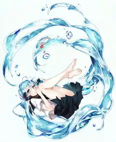  水p站二次元插画少女头像手绘初音堆糖,美好生活研究所