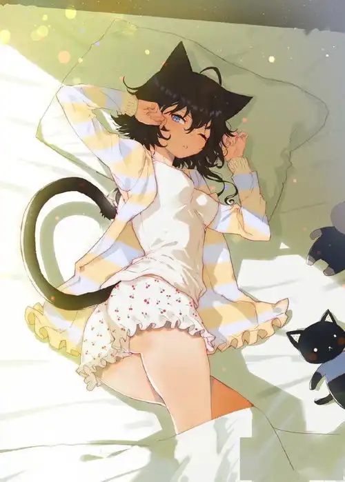  二次元画师猫耳少女,喜欢吗日本画师的插画作品