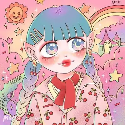  季清少女心仙气闪闪个性手绘卡通动漫头像我要个性网