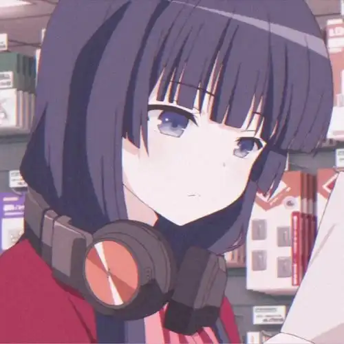 女生动漫头像竖中指