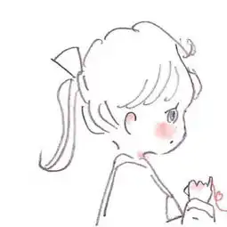  动漫简约女头可爱呆萌简单韩系女头