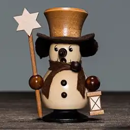 德国原产ulbricht拿着星星的雪娃娃香薰木偶摆件 德国原产ulbricht拿着星星的雪娃娃香薰木偶摆件