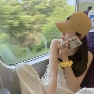 甜美系女头像侧脸淑女
