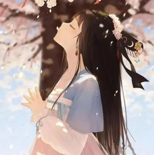 蓝色系情侣古风头像霸气