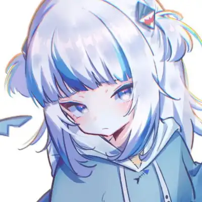  蓝色二次元可爱女生头像,女生头像小清新可爱
