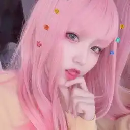  超酷彩色头发的女生头像1