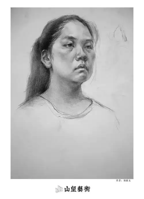  山望课堂系列作品第一篇素描头像