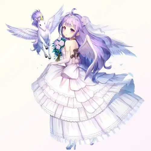  二次元美图分享浪漫花嫁