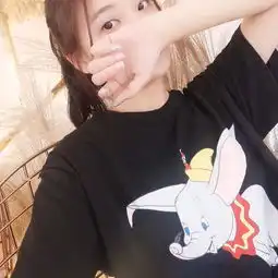  ins明星同款优质棉宽松粉色小飞象卡通印花t