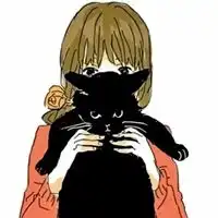  女生头像猫咪卡通少女与猫咪的女生头像