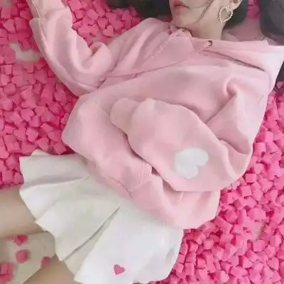  甜美粉色系女头.