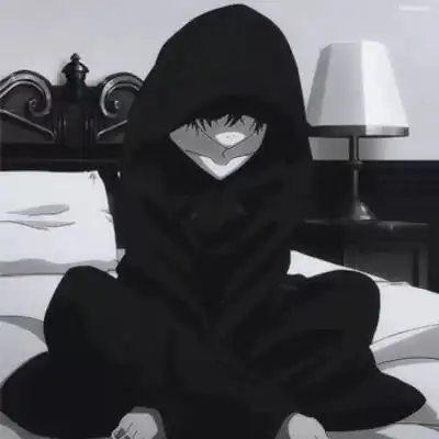  动漫黑白男生头像伤感