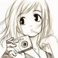  素描动漫美女的背影微信头像图片大全
