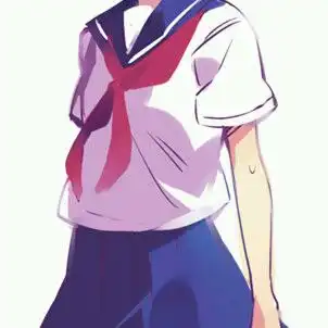  动漫少女头像半身水手服