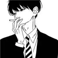  吸烟侧脸卡通头像男微信头像图片大全