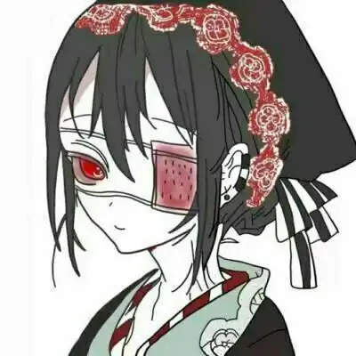 丧系黑化动漫女头带血红色 丧系黑化动漫女头带血红色