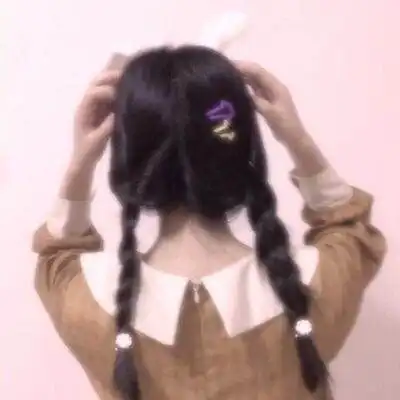 闺蜜头像三人可爱蓝色