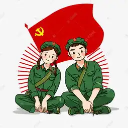  长征胜利82周年军人情侣红色系列军装插画素材图片免费下载高清psd千库网图片编号11292712