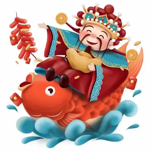 手绘锦鲤高端创意红新年财神到素材广告素材下载至来源处 手绘锦鲤高端创意红新年财神到素材广告素材下载至来源处