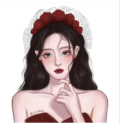  超美超有气质的手绘女生头像