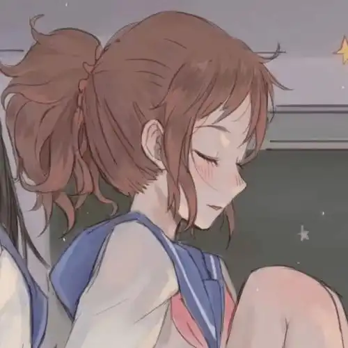  微微丧系动漫闺蜜头像