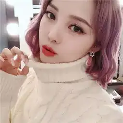  美妆大神pony朴惠敏头像高清2018韩国女生粉色短发头像