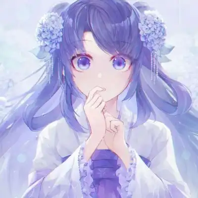  汐颜.动漫女头紫色系列爱意都女生头像我要个性网