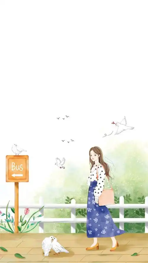 白色治愈系壁纸头像女早