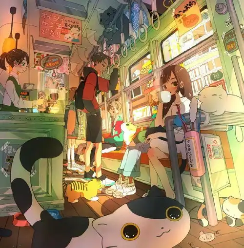 绿色治愈系头像动漫
