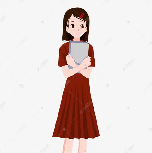  文静女学生人物插画素材图片免费下载千库网