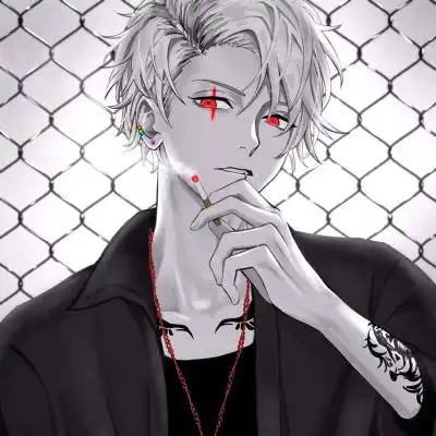  二次元头像男冷酷帅气男生好看的邪魅二次元头像