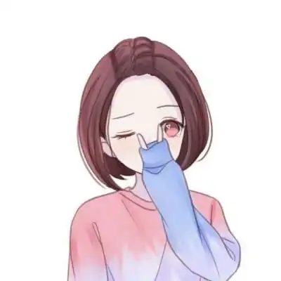  女生头像可爱呆萌,全部是真人手绘系卡通图片
