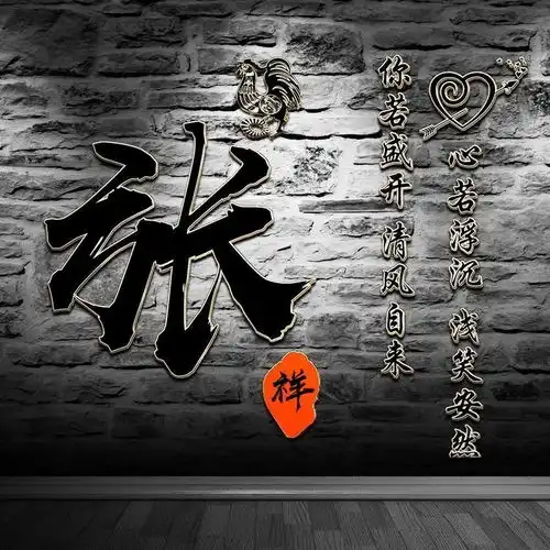  适合做qq微信头像,39张大气个性专属姓氏头像,精心为您设计
