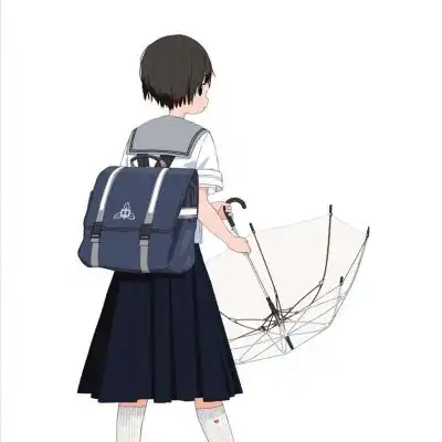  江淮日韩系jk制服甜美女生插画