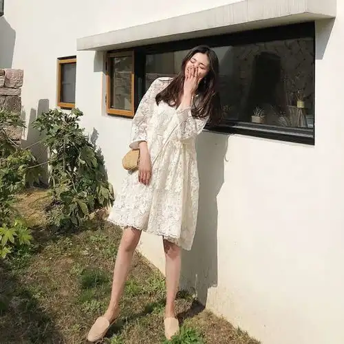  备好这条白色连衣裙,走到哪都是小仙女