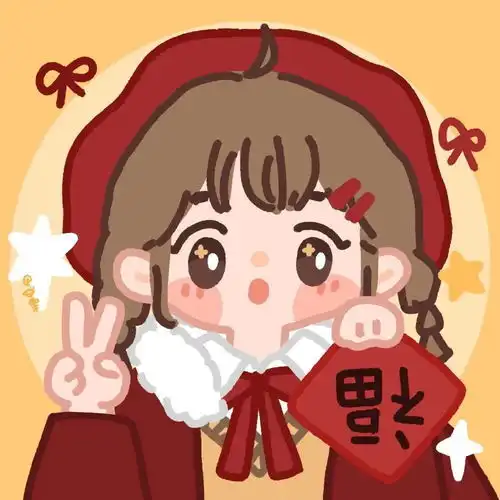  新年闺蜜头像红色系姐妹多人头像
