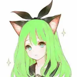  绿色系动漫女头