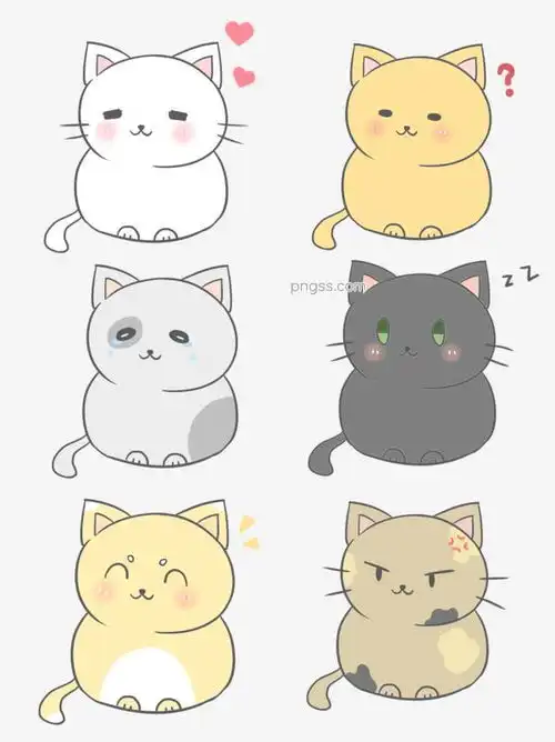  可爱卡通日系清新猫咪表情包通用套图图片大小2048x2738px图片尺寸825.94kb来自png搜索网pngss.com免费免扣png素材下载表情动物卡通可爱猫咪装饰图案