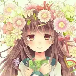  求类似于这种的动漫女戴花环的图片