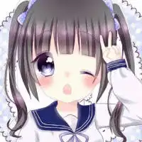  手绘版漫画头像大眼萌妹子你问幸福是什么