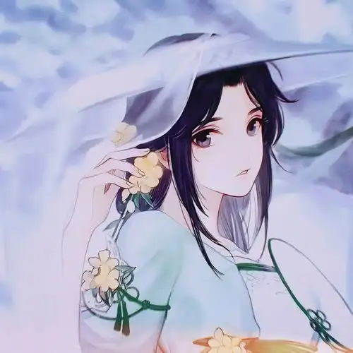 蓝色系情侣古风头像霸气