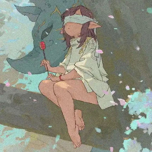 视觉系复古头像绘画