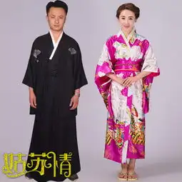  传统和服日本式民族正装男武士振袖改良动漫cos女七夕舞台演出